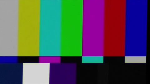 Retro television test pattern bars during broadcast interruption with digit.. Stock Footage 340914510