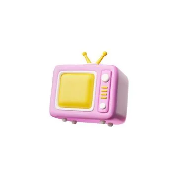 Retro television vector illustration 3D icon Stock Illustration