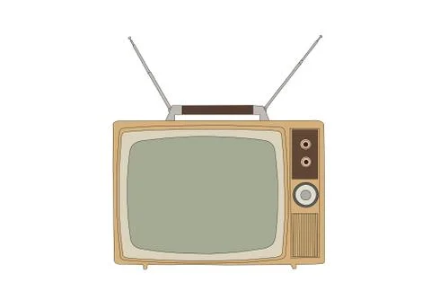 Retro Television Vector Illustration Stock Illustration