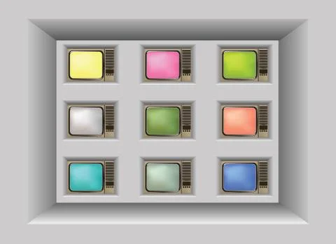 Retro televisions Stock Illustration
