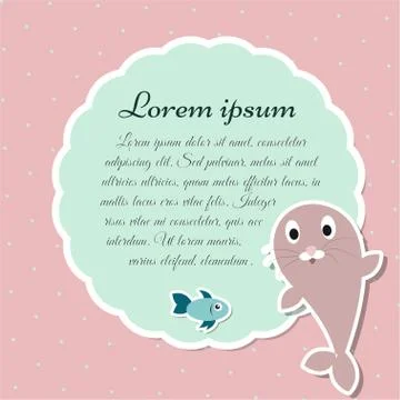 Retro template frame with seal, vector illustration Stock Illustration