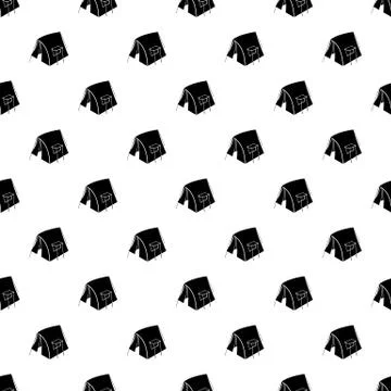 Retro tent pattern vector seamless Illustrazione stock
