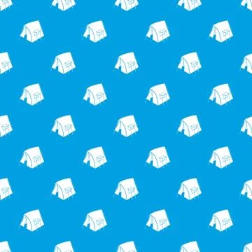 Retro tent pattern vector seamless blue Illustrazione stock