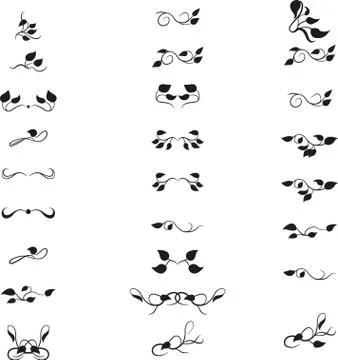 Retro text dividers set Stock Illustration