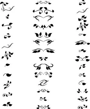 Retro text dividers set Stockillustratie