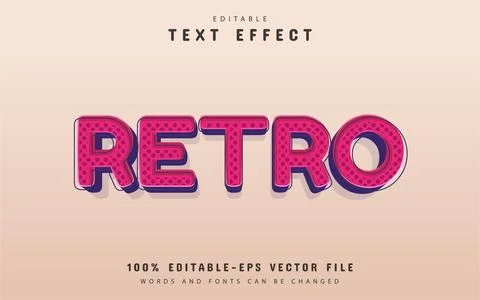 Retro text effect editable イラスト素材