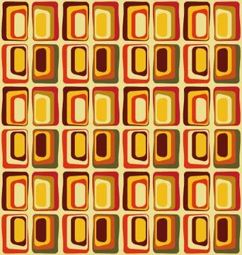 Retro textile inspired by 60s Stock Illustration