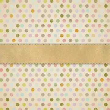 Retro texture with paper ribbon Stock Illustration
