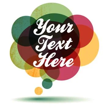 Retro Thought Bubble Stock Illustration