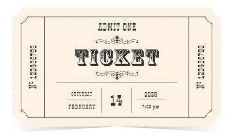 Retro ticket. Stock Illustration