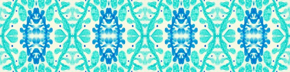 Retro tile pattern. Seamless azulejo design. Watercolor portuguese ornament. イラスト素材