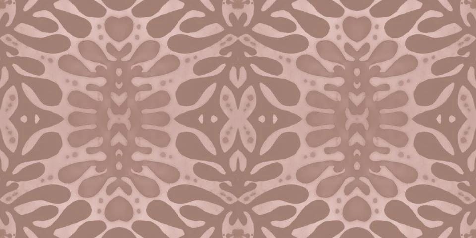 Retro tile pattern. Seamless azulejo design. Watercolor portuguese ornament. Illustrazione stock