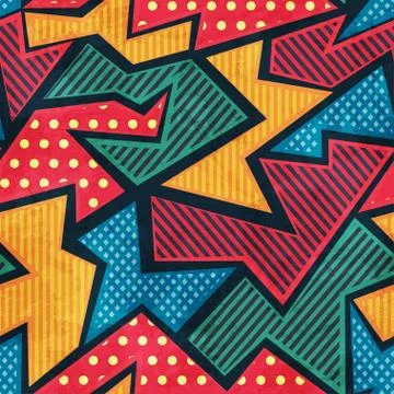 Retro tissue seamless pattern with grunge effect Stock Illustration