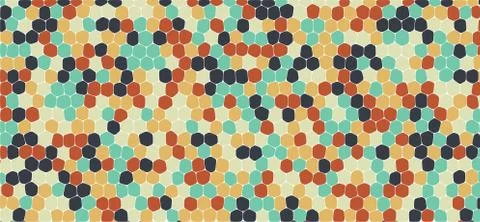 Retro tones hexagonal abstract background Stock Illustration