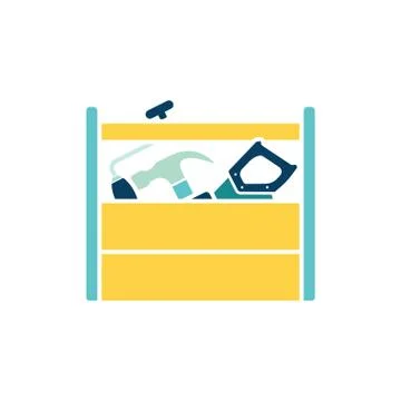 Retro tool box icon Stock Illustration