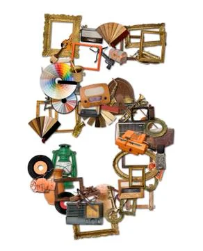 Retro Tools Typeset Stock Illustration