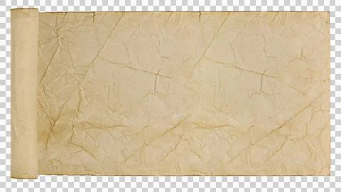 Retro torn aged paper. Scrolls, crumpled paper. Ancient monuments. On an empt Stock Photos
