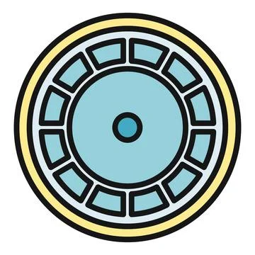 Retro toy reel showing multiple 3d images Stock Illustration
