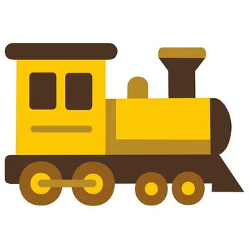 Retro train locomotive vector icon Stock Illustration