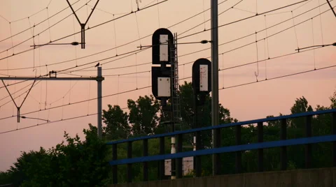 Retro train is riding the railway Stock Footage 64544934