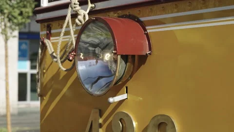 Retro Tram in Budapest Stock Footage 197324803