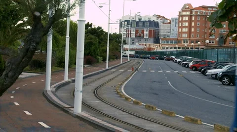 Retro tram Stock Footage 3545485