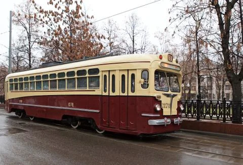Retro tram Stock Photos