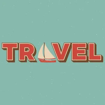 Retro travel greeting card Stock Illustration