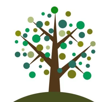 Retro tree Stock Illustration