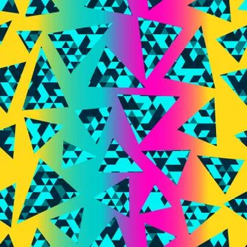 Retro triangle pattern Stock Illustration