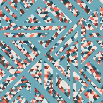 Retro triangle pattern Stock Illustration