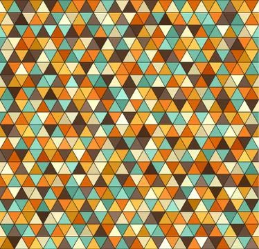 Retro triangle pattern. Seamless vector vintage background 스톡 일러스트
