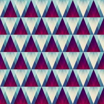 Retro triangle seamless pattern Stock Illustration