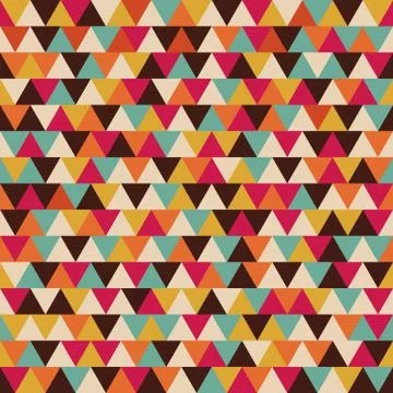 Retro triangle seamless pattern Illustrazione stock
