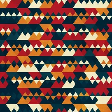 Retro triangle seamless pattern. Illustrazione stock