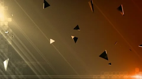 Retro Triangles Amber Orange Stock Footage 21225841