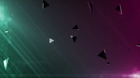Retro Triangles Pink Green Stock Footage 12664085
