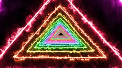 Retro Triangular Neon Background  Stock Footage 96201553
