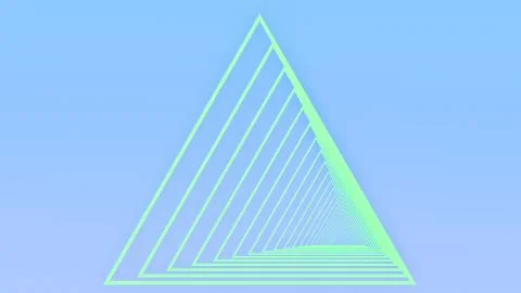 Retro triangular tunnel of triangles 스톡 사진