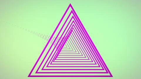 Retro triangular tunnel of triangles Foto stock