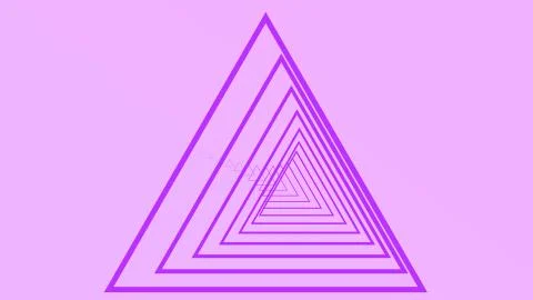 Retro triangular tunnel of triangles 스톡 사진