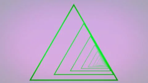 Retro triangular tunnel of triangles 스톡 사진