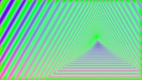 Retro triangular tunnel of triangles 스톡 사진