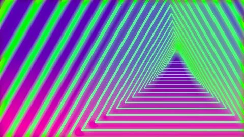 Retro triangular tunnel of triangles Foto stock