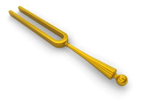 Retro tuning fork Illustrazione stock