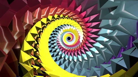 Retro Tunnel Colored Loop V3 動画素材 154243603