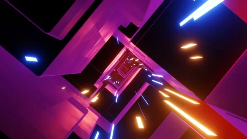 Retro tunnel with neon rays. Stock Footage 165531014