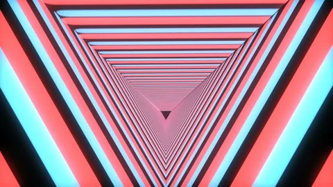 Retro Tunnel Triangle Shape Stock Footage 106569748