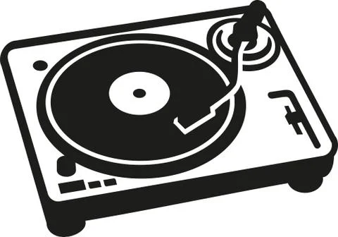 Retro turntable Stock Illustration