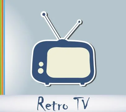 Retro TV background Stock Illustration